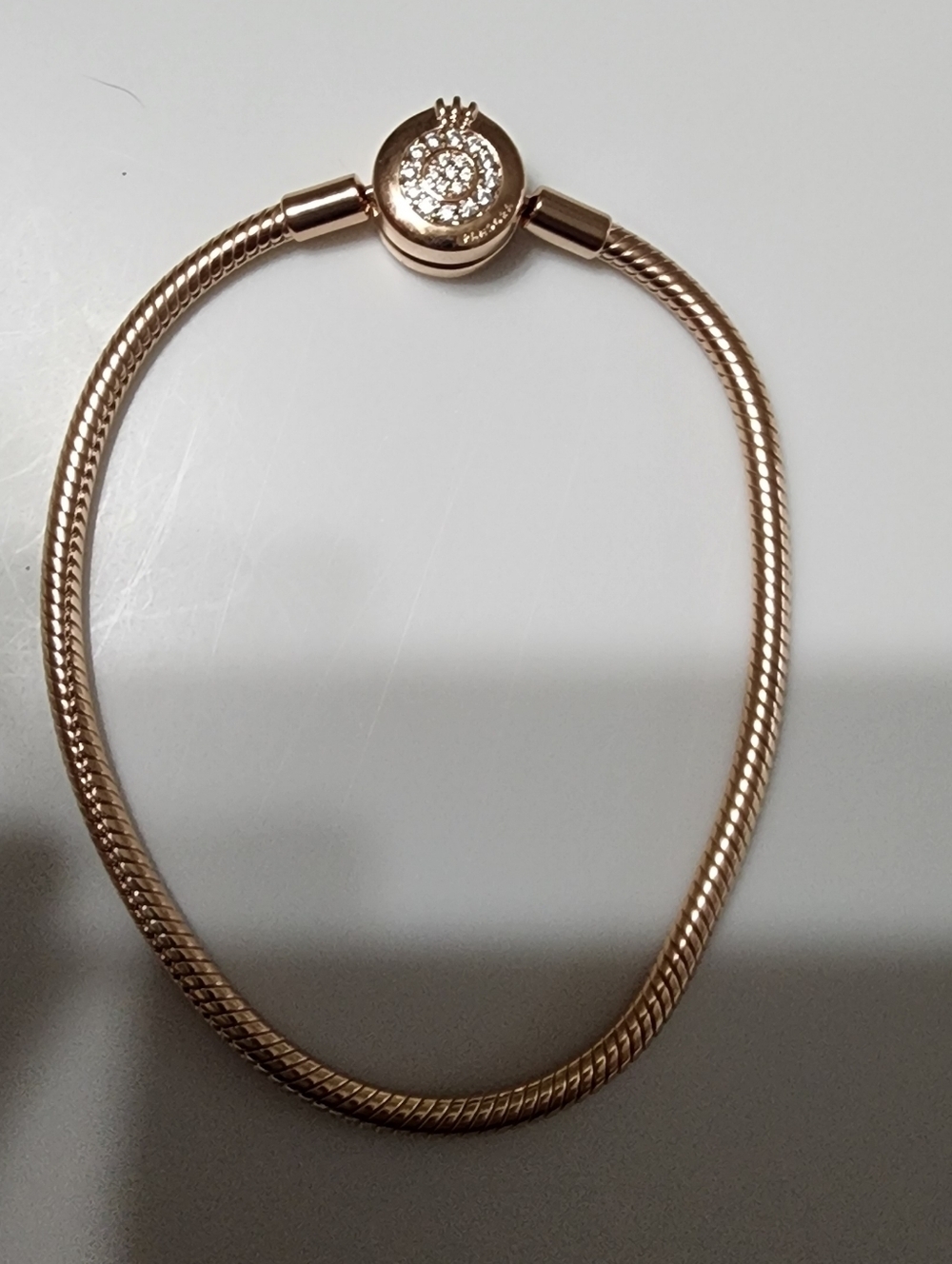 Pandora Moments Sparkling Crown O Snake Chain Bracelet - Picture 10 of 10